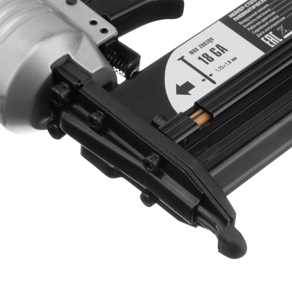 Нейлер-степлер пневматический 3 в 1, с регулировкой глубины забивания, гвозди 18GA, гвозди 16GA, скобы 18 GA Matrix (57427)