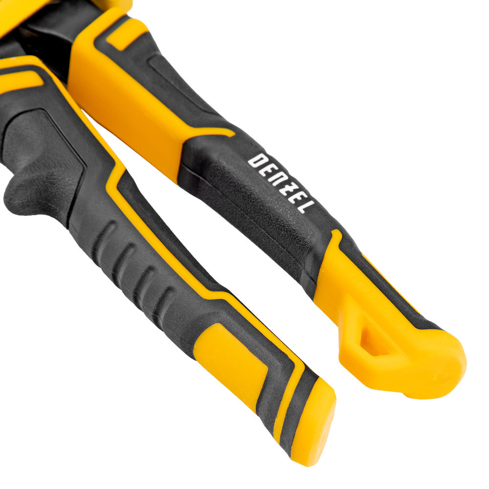 Ножницы по металлу, 315 мм, прямой проходной рез, сталь-CrMo, трехкомпонентные рукоятки Denzel (78373)