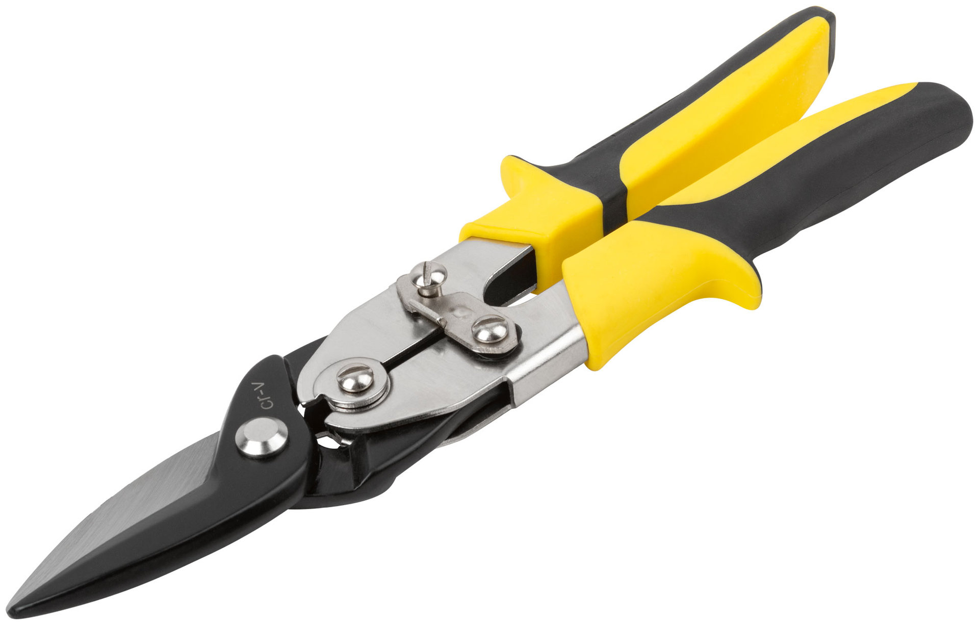 Ножницы по металлу усиленные CrV Профи, прорезиненные ручки, прямые 270 мм (41576)