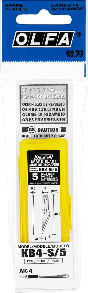 Перовые лезвия для ножа 6 мм OLFA OL-KB4-S/5