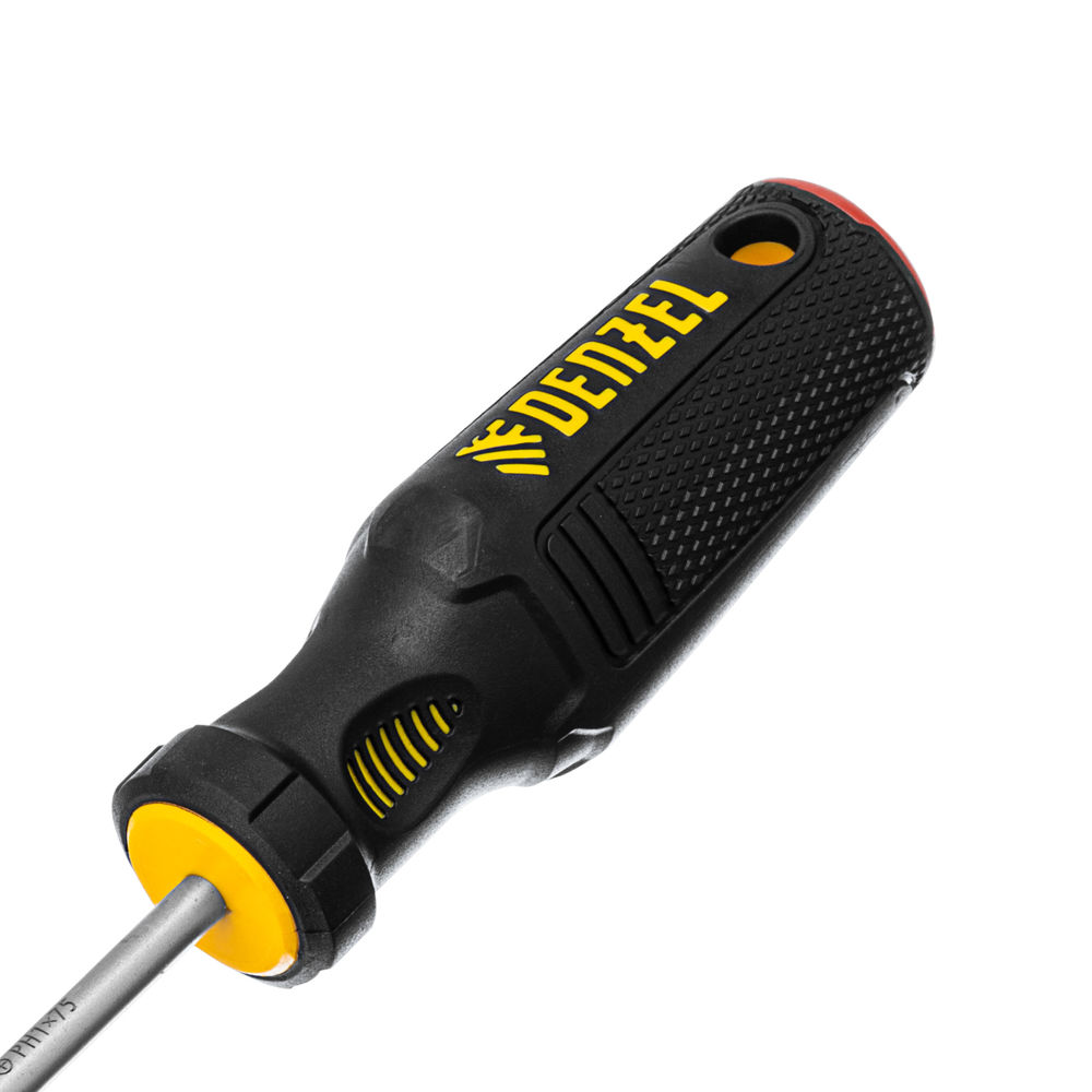 Отвертка, PH1х75 мм, S2, 3к рукоятка Denzel (121737)