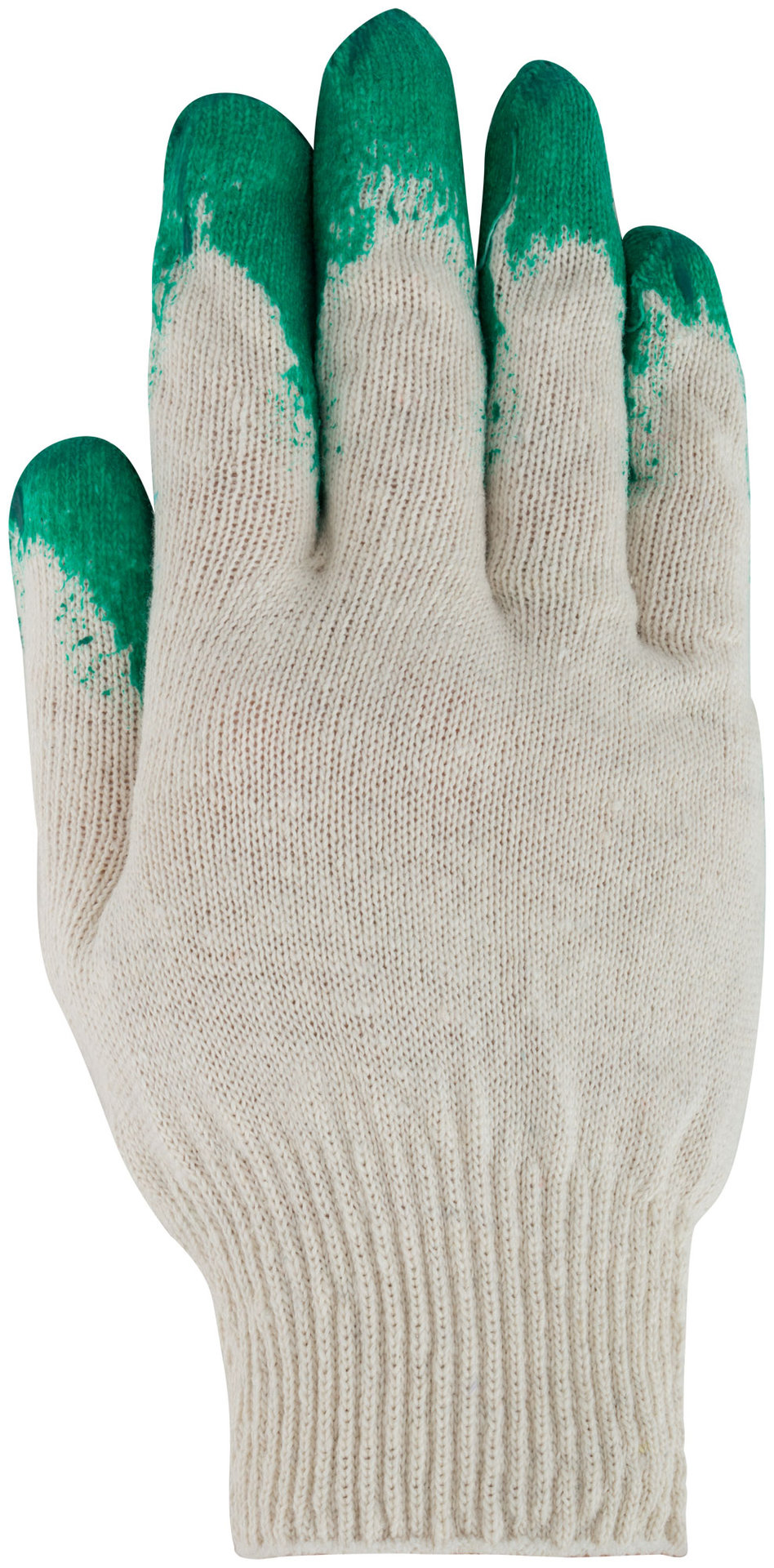 Перчатки вязаные х/б с резиновой заливкой наладонника (12470)