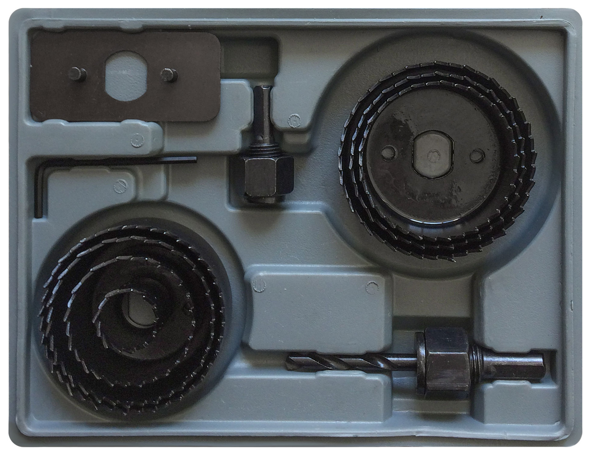 Пилы круговые набор 7 шт. (22, 41, 54, 57, 60, 64, 67 мм) в кейсе (36735)