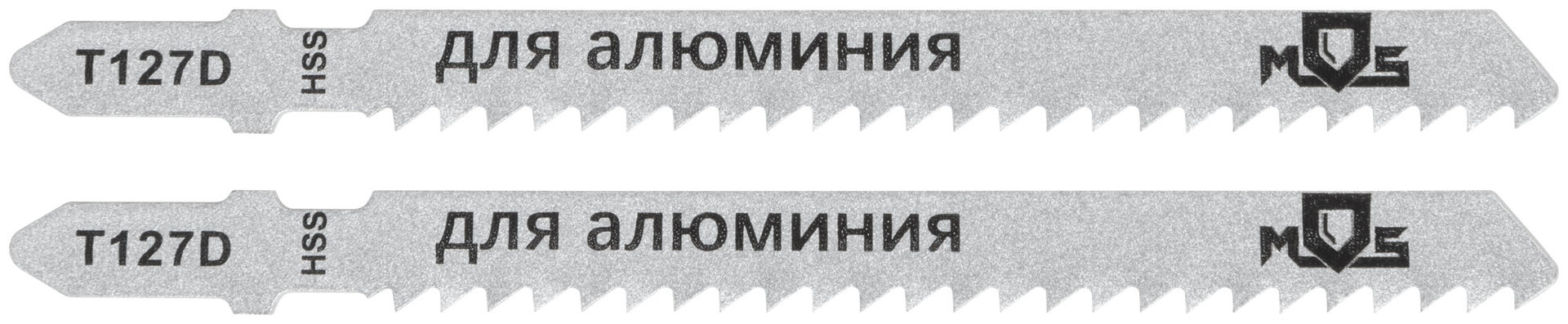 Полотна для эл. лобзика, T127D, по алюминию и пластику, HSS, 100 мм, 2 шт. (40823М)
