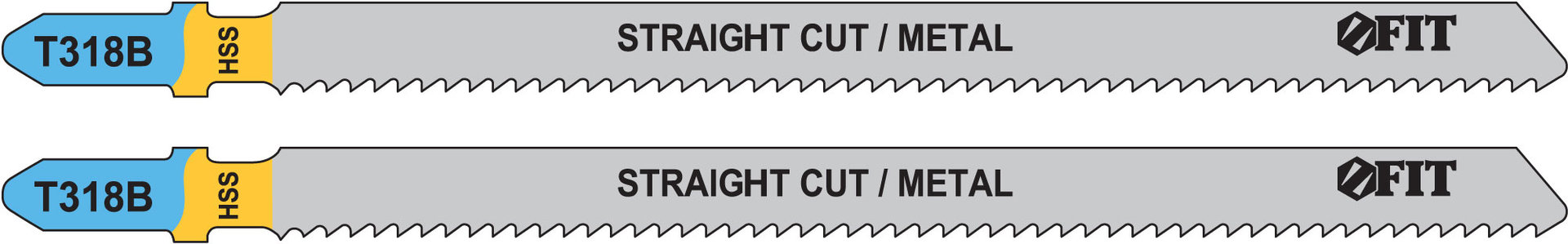 Полотна по металлу, HSS, фрезерованные, волнистые зубья, 132/106/2 мм (T318B), 2 шт. (40968)