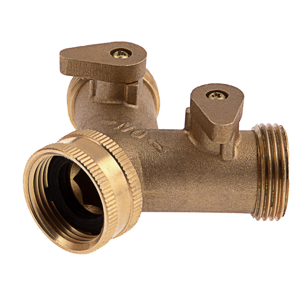 Разветвитель двухканальный, регулируемый, внешняя и внутренняя резьба 3/4, латунный Palisad (66523)