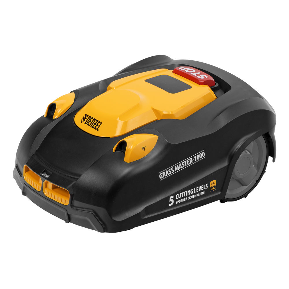 Робот-газонокосилка 1000м? 3Ач 28V LCD дисплей Wi-Fi Grass Master 1000 Denzel 58955