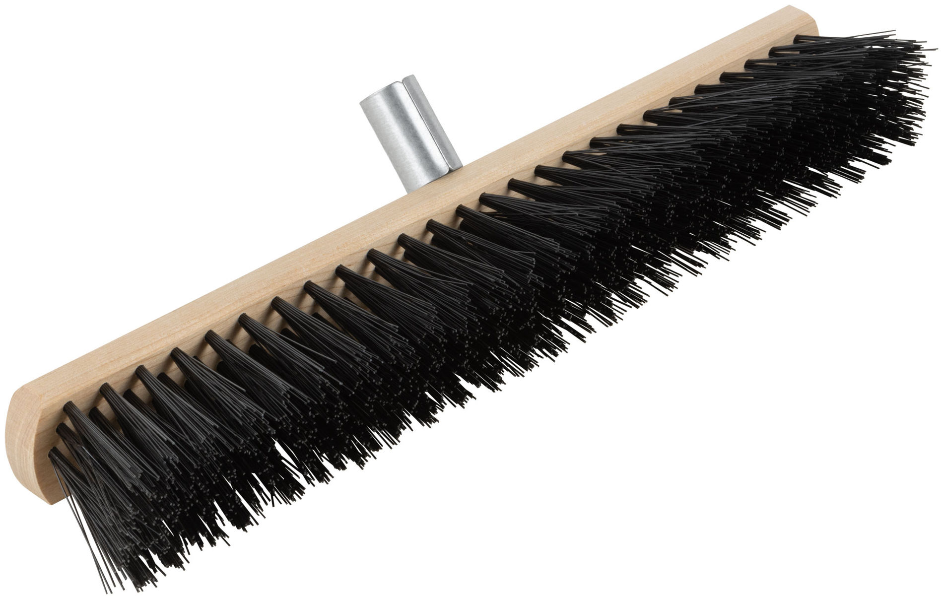 Щетка уличная деревянная, жесткая щетина, металлическая тулейка под углом, 5-ти рядная, 500 мм (68050)