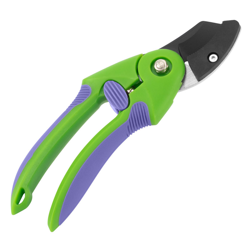 Секатор с наковальней, 215 мм, регулировка захвата, двухкомпонентные рукоятки, Palisad (60486)