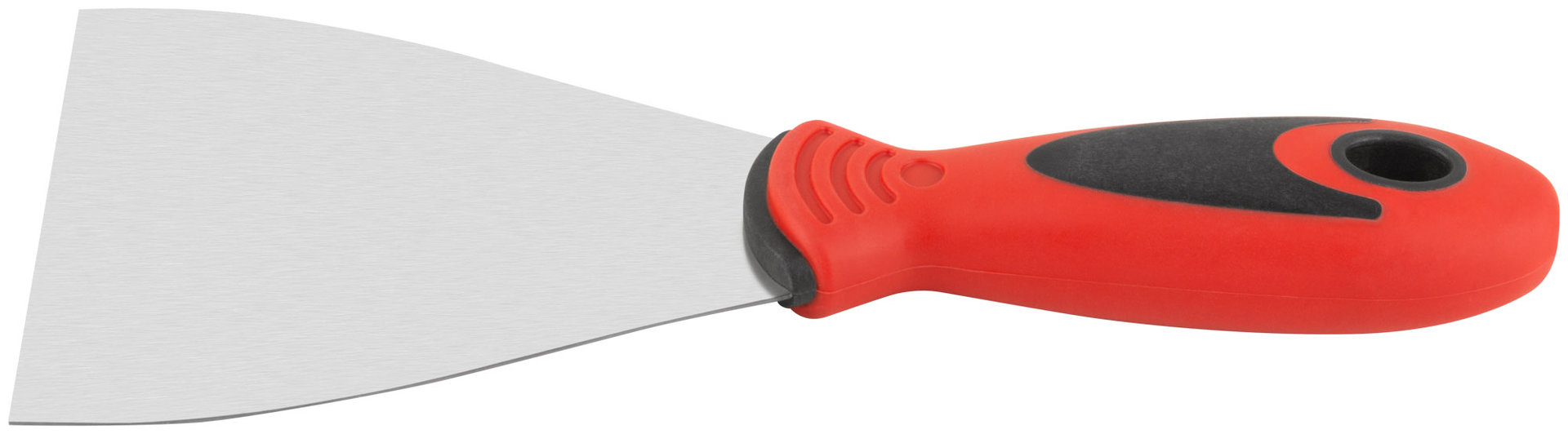 Шпатель, нерж.сталь, прорезиненная ручка 100 мм (06714)