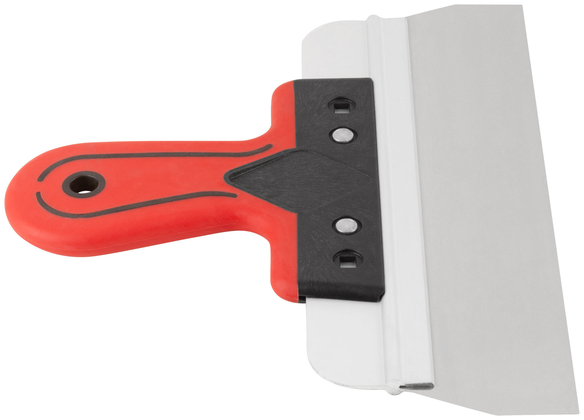 Шпатель фасадный Профи, нержавеющая сталь, прорезиненная ручка 250 мм (06423)