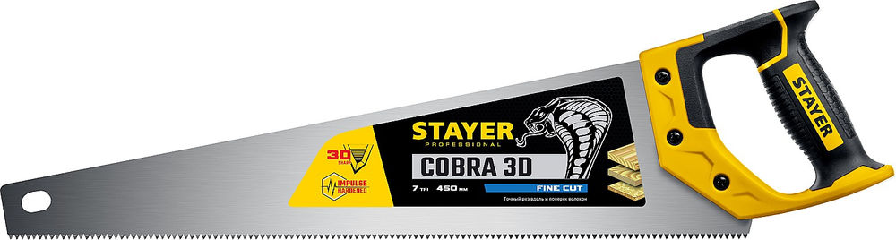 Ножовка универсальная Cobra 3D, 450 мм STAYER Professional 1512-45_z01