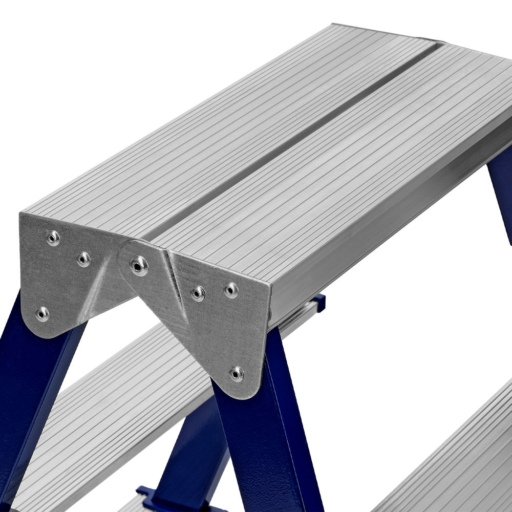 Стремянка двусторонняя 4 ступени, стальная, Сибртех (97934)