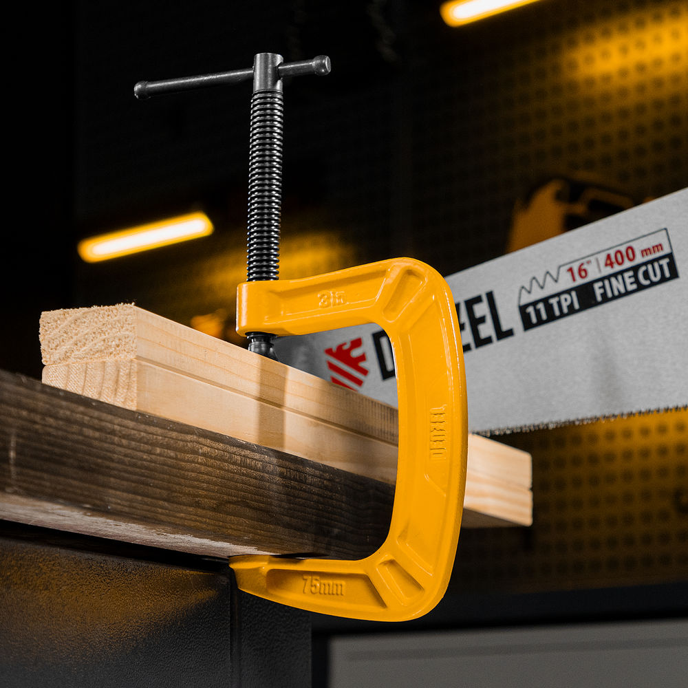 Струбцина G-образная, усиленная, 75 мм Denzel (20642)