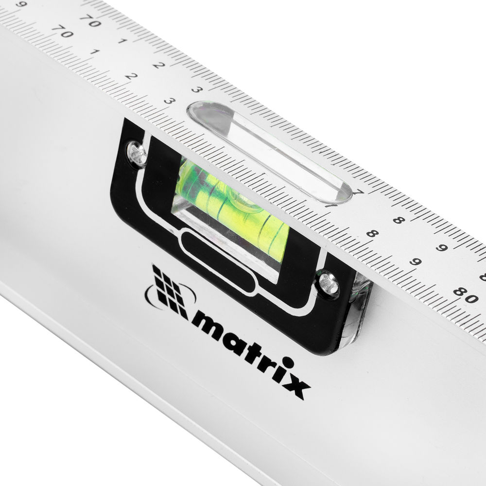 Уровень алюминиевый Рельс, 1500 мм, 3 глазка (1 поворотный) Matrix (34035)