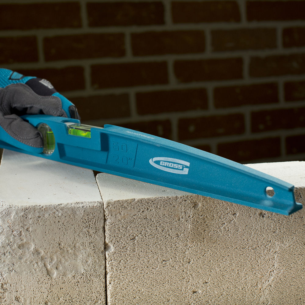 Уровень литой, 500 мм, 2 глазка Gross (34915)