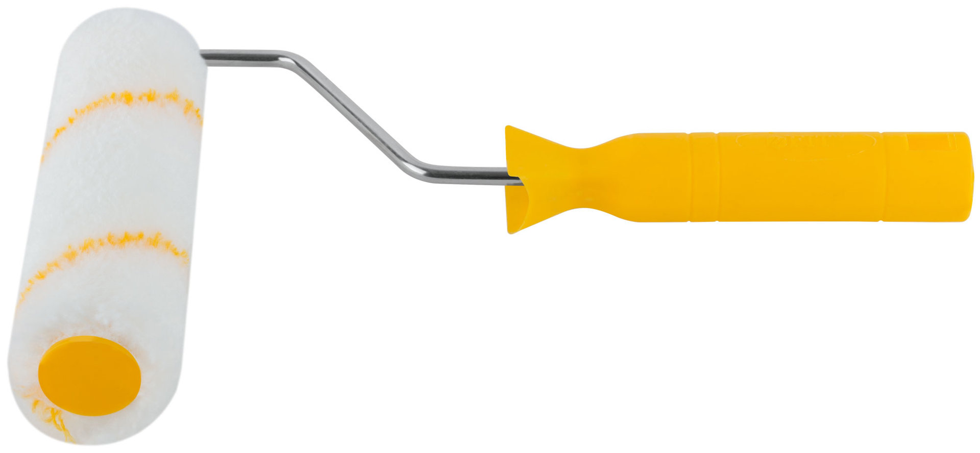 Валик полиакриловый белый с желтой полосой миди, диам. 30/54 мм; ворс 12 мм, 150 мм (02622)