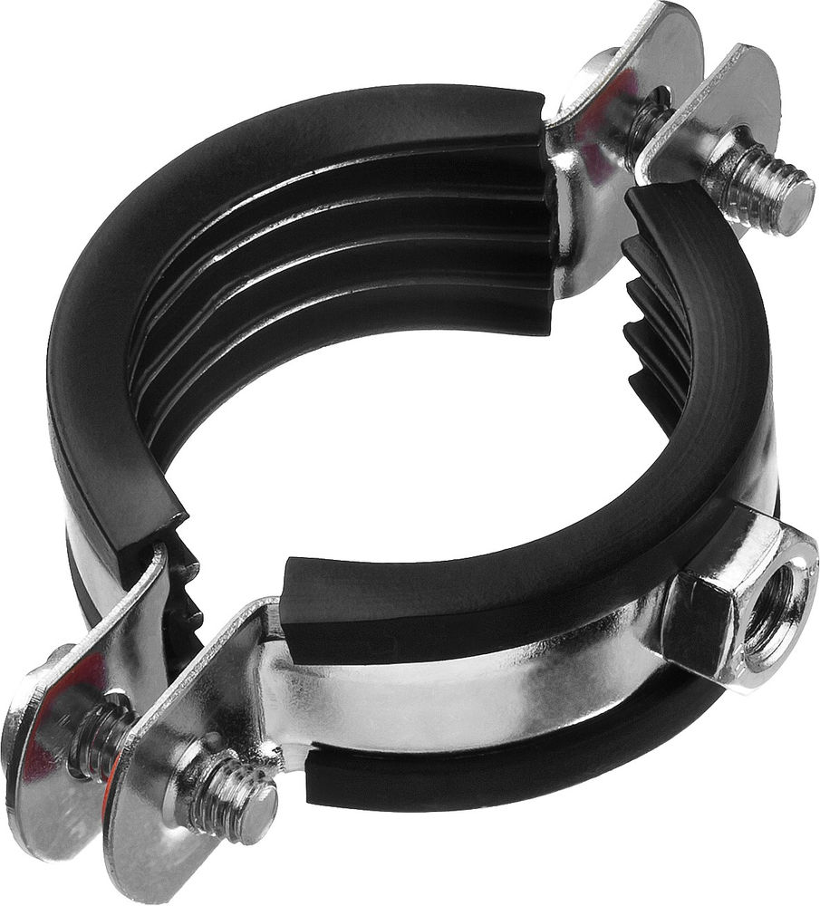 Хомут трубный с гайкой 1 1/4, цинк, 8 шт ЗУБР 37850-40-45