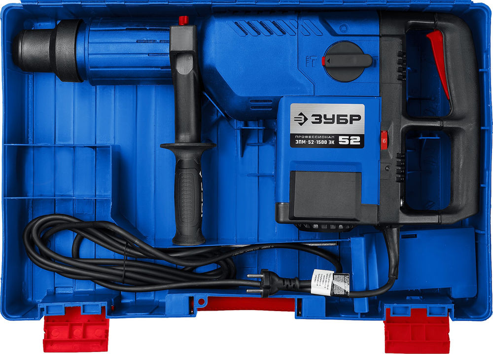 Перфоратор SDS-Max 52 мм 1500 Вт Профессионал ЗУБР ЗПМ-52-1500 ЭК