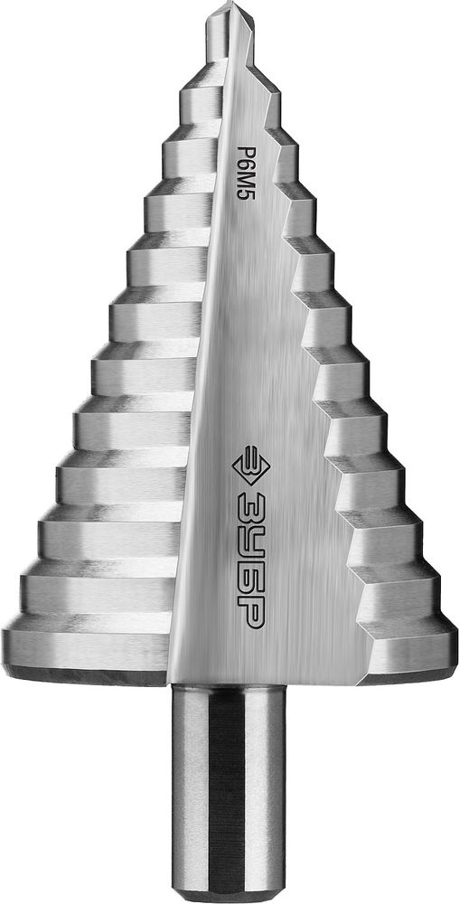 Сверло ступенчатое 6-52 мм, 12 ступеней, сталь Р6М5 ЗУБР Профессионал 29670-6-52