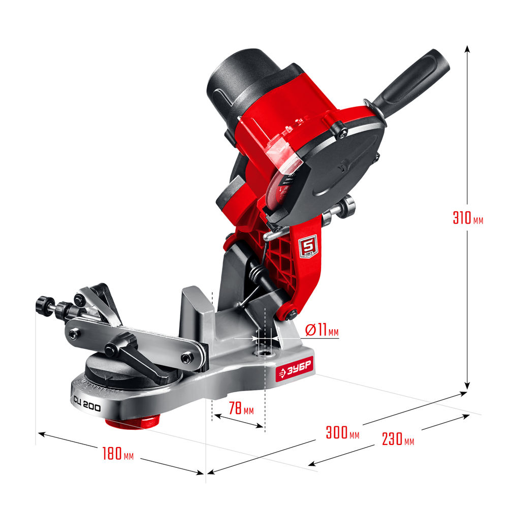 Станок заточной для пильных цепей d 104 мм 90 Вт ЗУБР СЦ-200