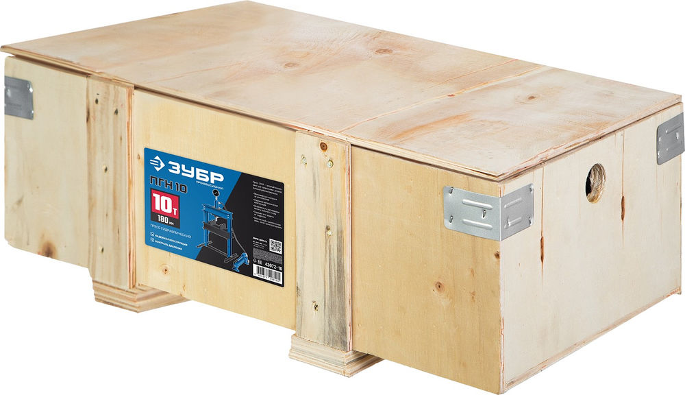 Пресс гидравлический 10 т с гидронасосом и манометром ЗУБР ПГН-10 Профессионал 43072-10