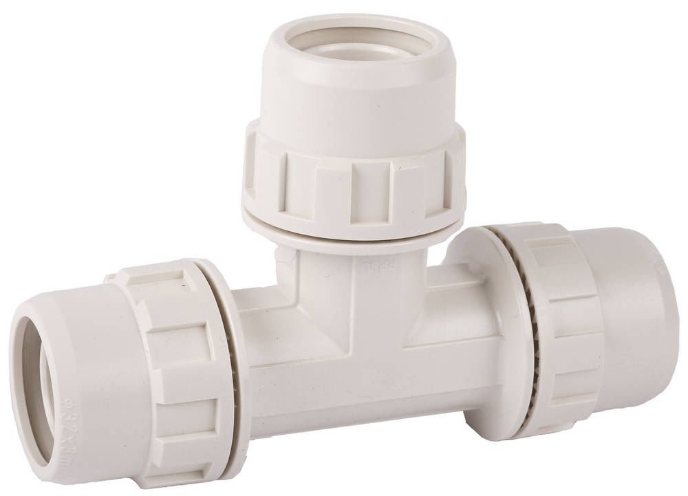 Тройник соединительный ШиреФит штуцер с гайкой - штуцер с гайкой - штуцер с гайкой 16 мм ЗУБР 51505-16