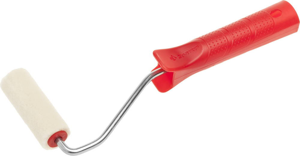 Валик малярный ВЕЛЮР 15 x 70 мм, бюгель 6 мм, ворс 4 мм, 100% шерсть, для лаков и эмалей ЗУБР 03536-07