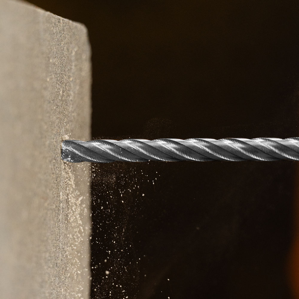 Бур по бетону, цельная крестовая пластина, 6x265 мм, SDS PLUS Denzel (705303)