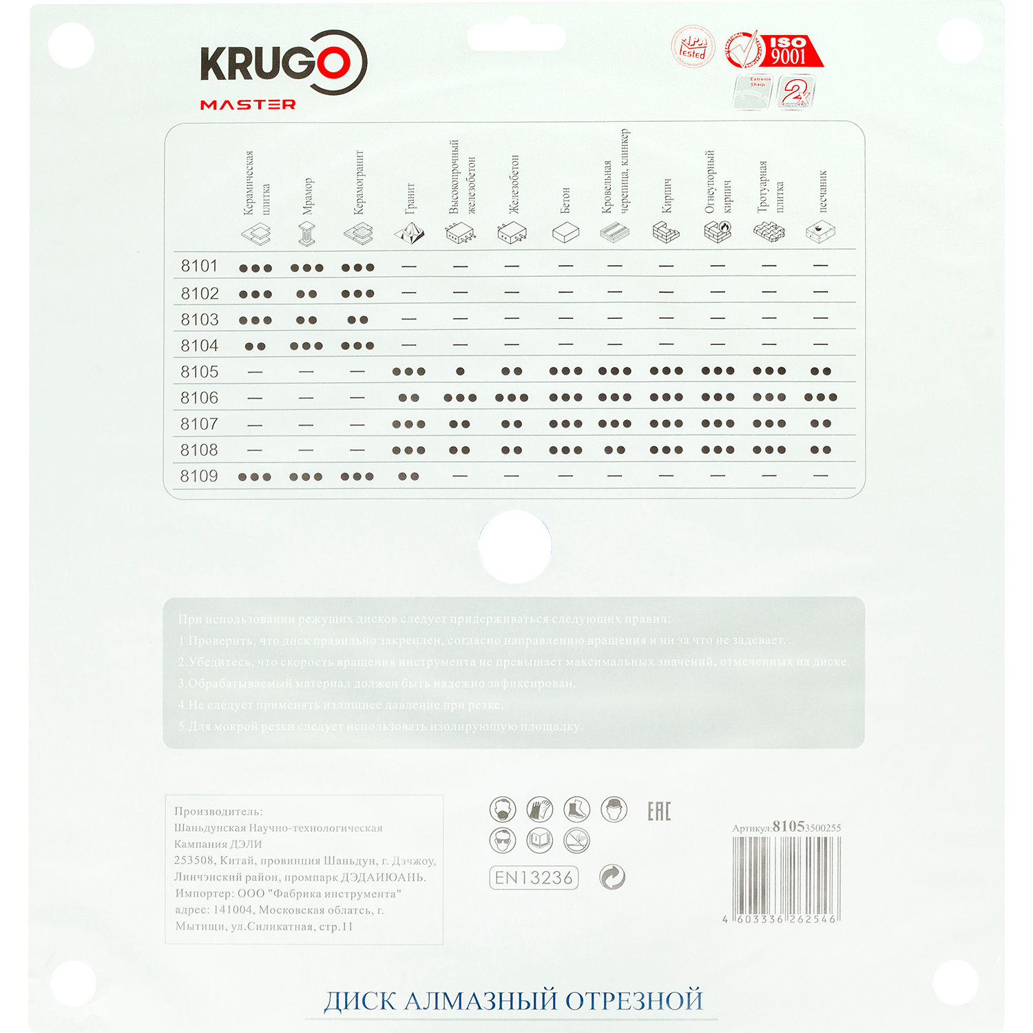 Диск алмазный сегментный по бетону PRO KRUGO MASTER 350х3,0х25,4х12 mm 81053500255