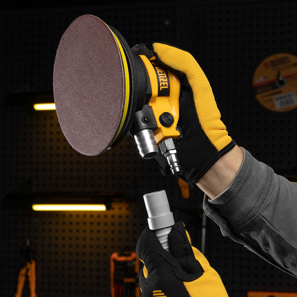 Эксцентриковая шлифовальная машина EPG150, 150 мм, 10000 об/мин, 5 мм, 160 л/мин Denzel (57476)