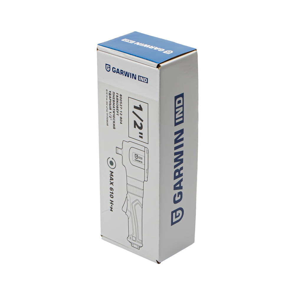 Гайковерт пневматический ударный 1/2 610 Нм (62 кГм), угловой, GARWIN INDUSTRIAL, 800527-12-804