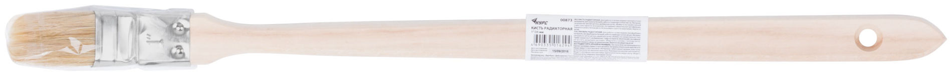 Кисть радиаторная, натур. светлая щетина, деревянная ручка 1 (25 мм) (00873)