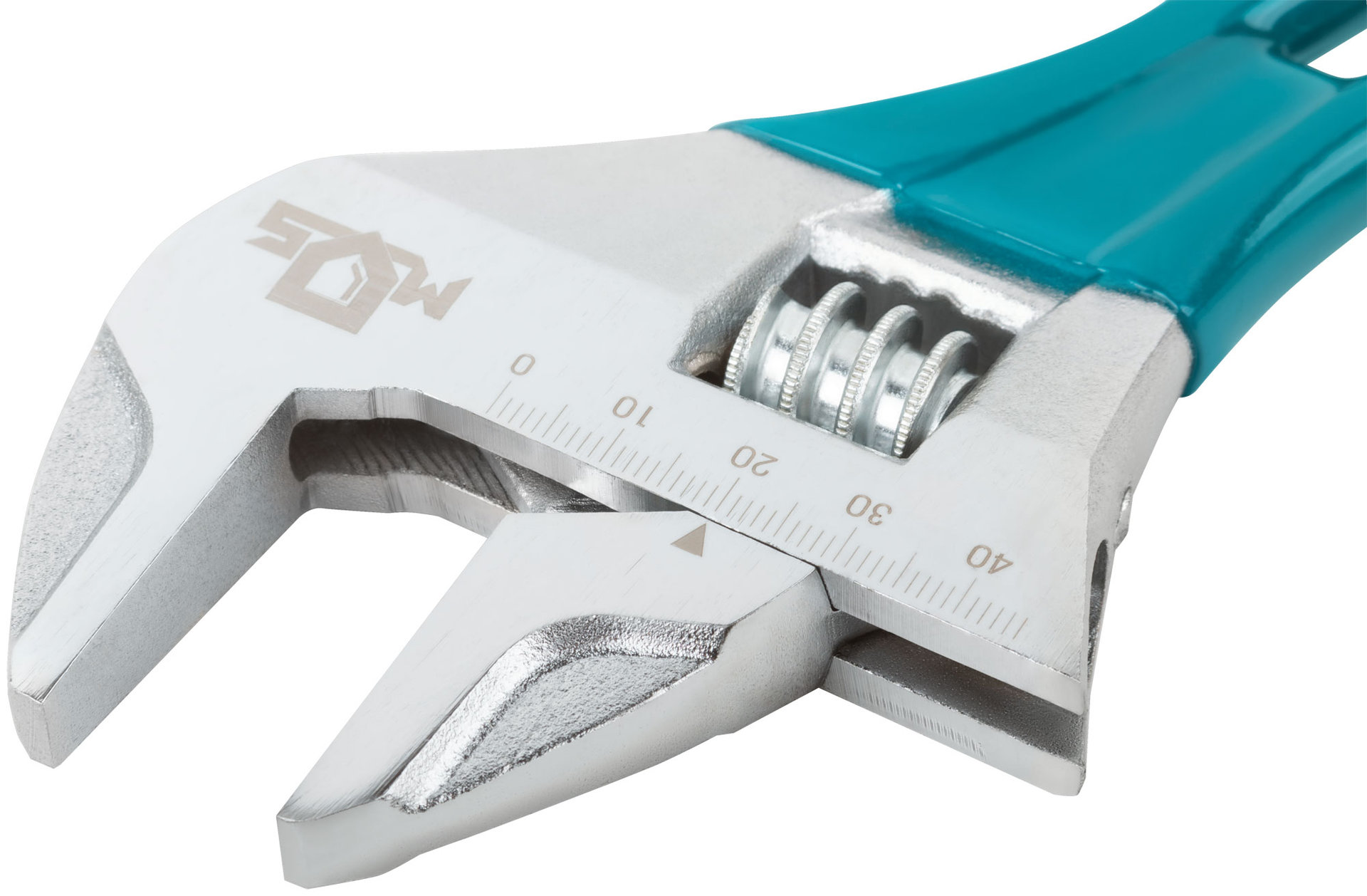 Ключ разводной с тонкими губками, пластиковая накладка на ручку, 200 мм ( 45 мм )