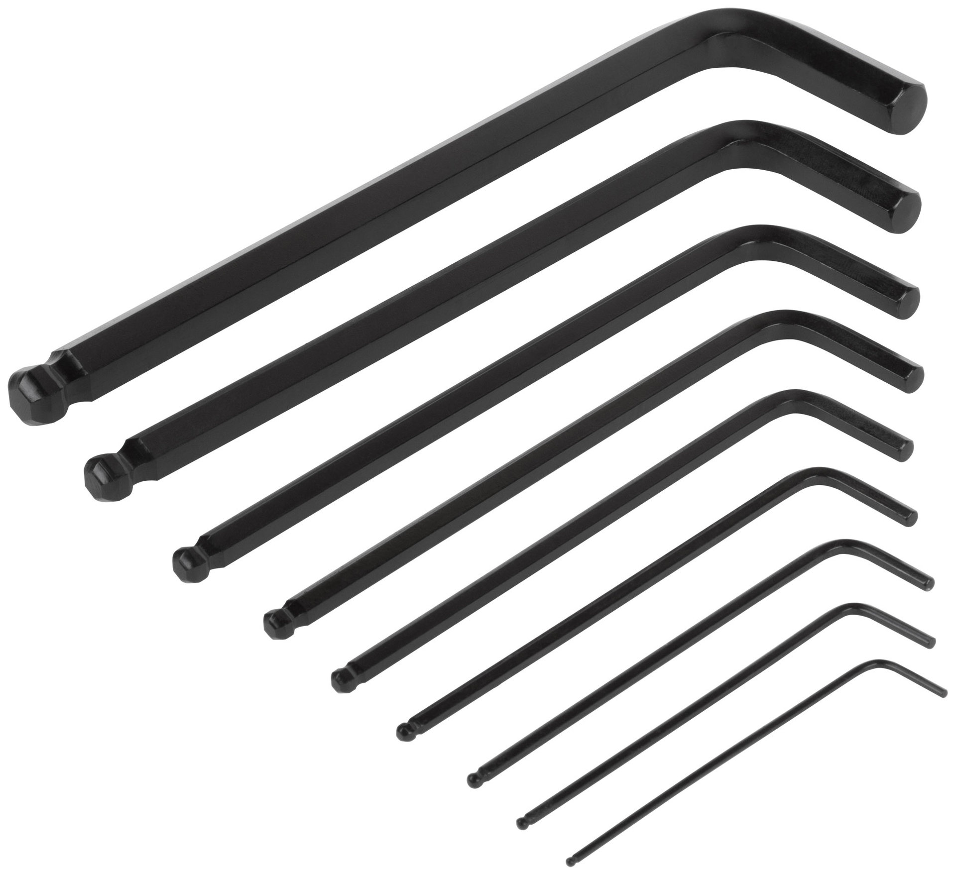 Ключи шестигранные HEX средние с шаром CrV 9 шт.( 1,5-10 мм )