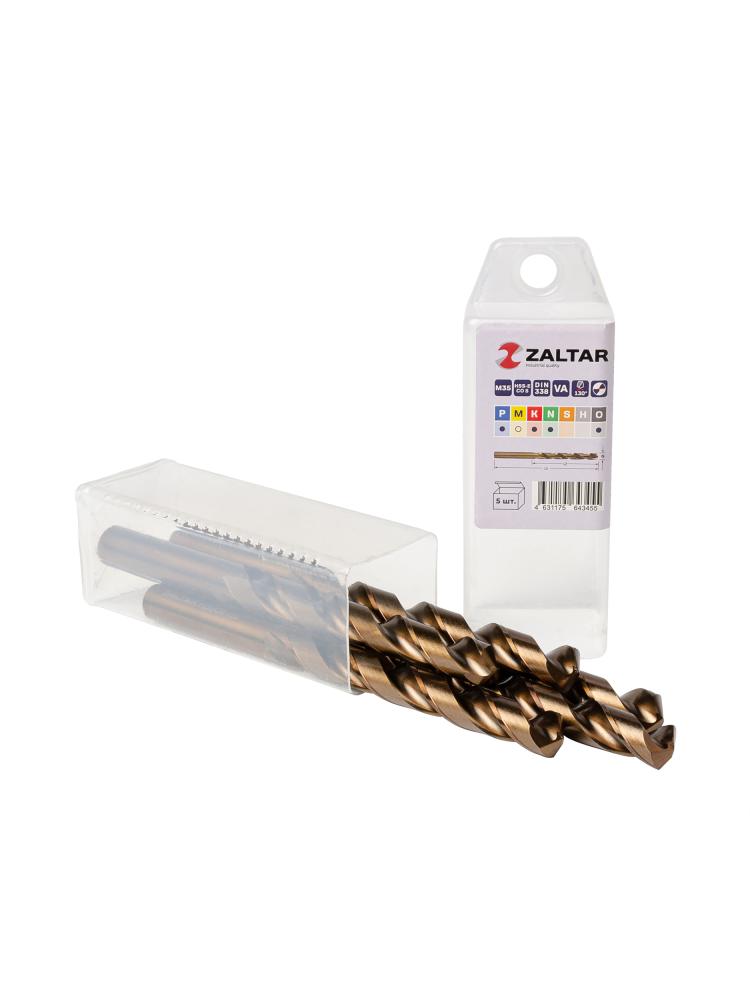 Комплект свёрл по металлу индустриальных, 5 шт, DIN 338, HSS-E Co5, Тип VA, 5xD, O11.00 мм (ZA-74110-S5)
