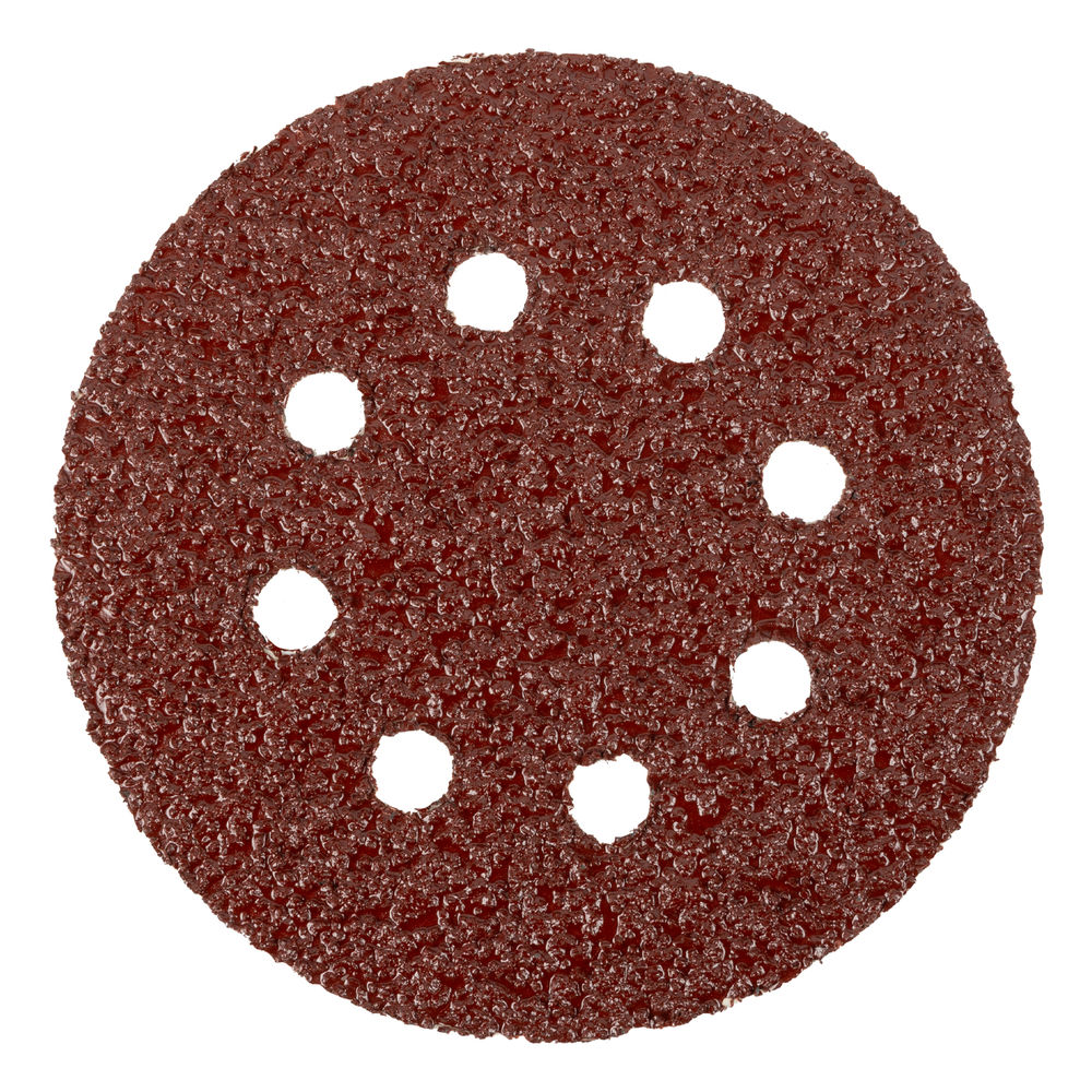 Круг абразивный на ворсовой подложке под липучку, перфорированный, P 24, 125 мм, 5 шт Matrix (73800)