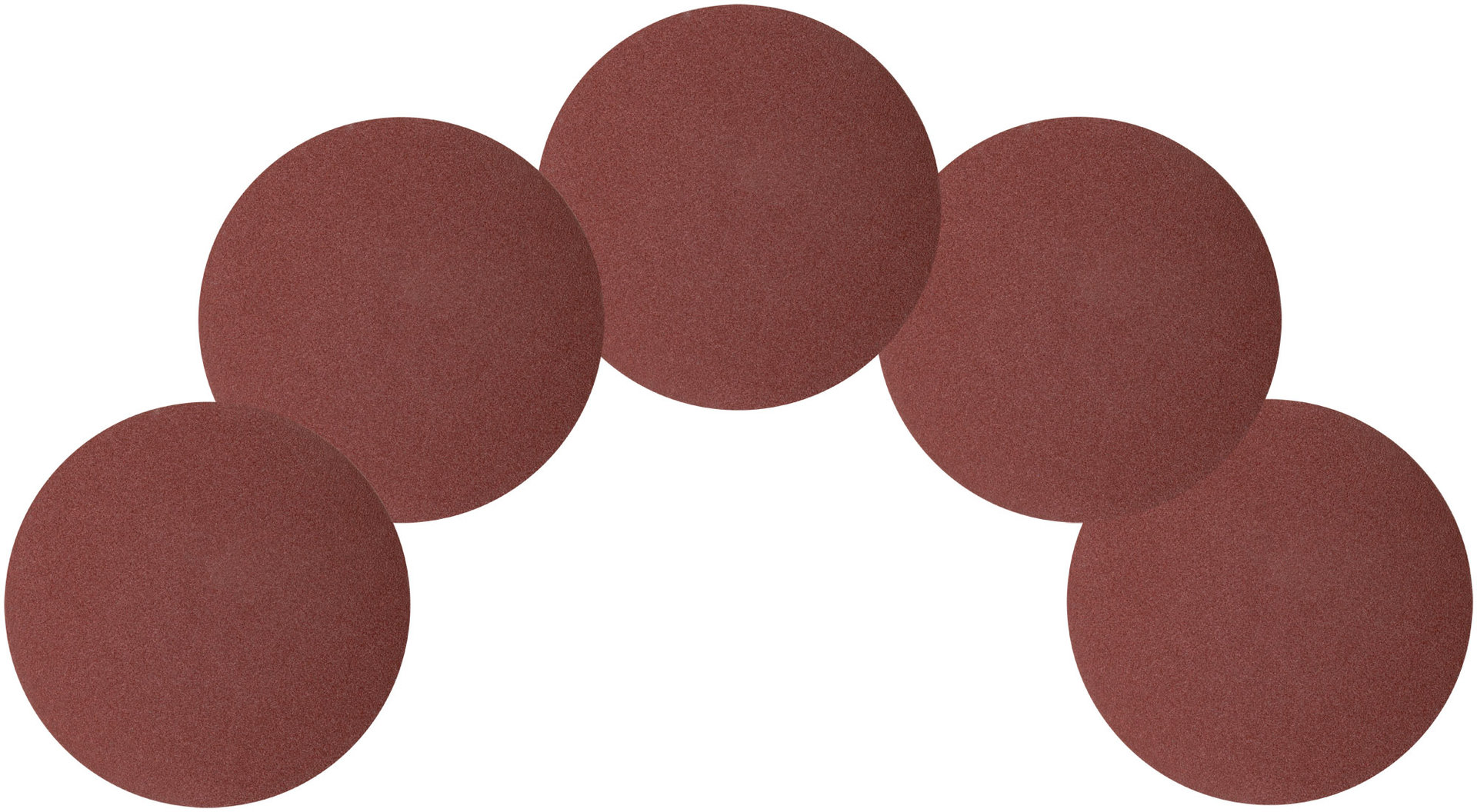 Круги шлифовальные сплошные (липучка), алюминий-оксидные, 125 мм, 5 шт. Р 100 (39775)