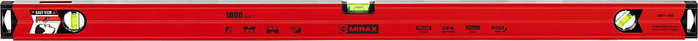 Магнитный уровень 1000 мм, с зеркальным глазком MIRAX 34611-100
