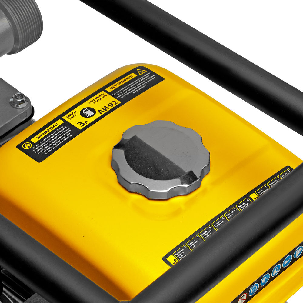 Мотопомпа бензиновая для чистой воды PX-50, 7 л.с, 2, 600 л/мин, глубина 8 м, напор 30 м Denzel (99201)