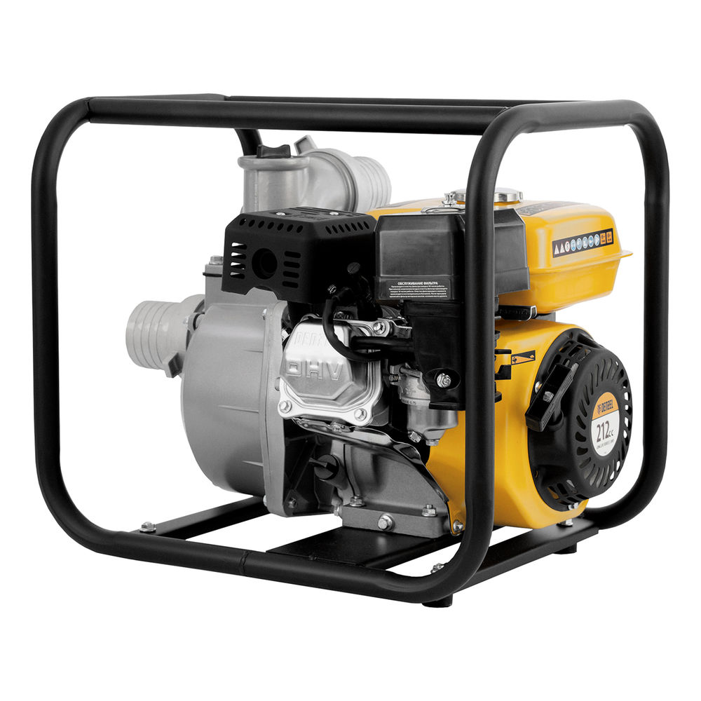 Мотопомпа бензиновая для чистой воды PX-80, 7 л.с, 3, 1000 л/мин, глубина 8 м, напор 30 м Denzel (99202)