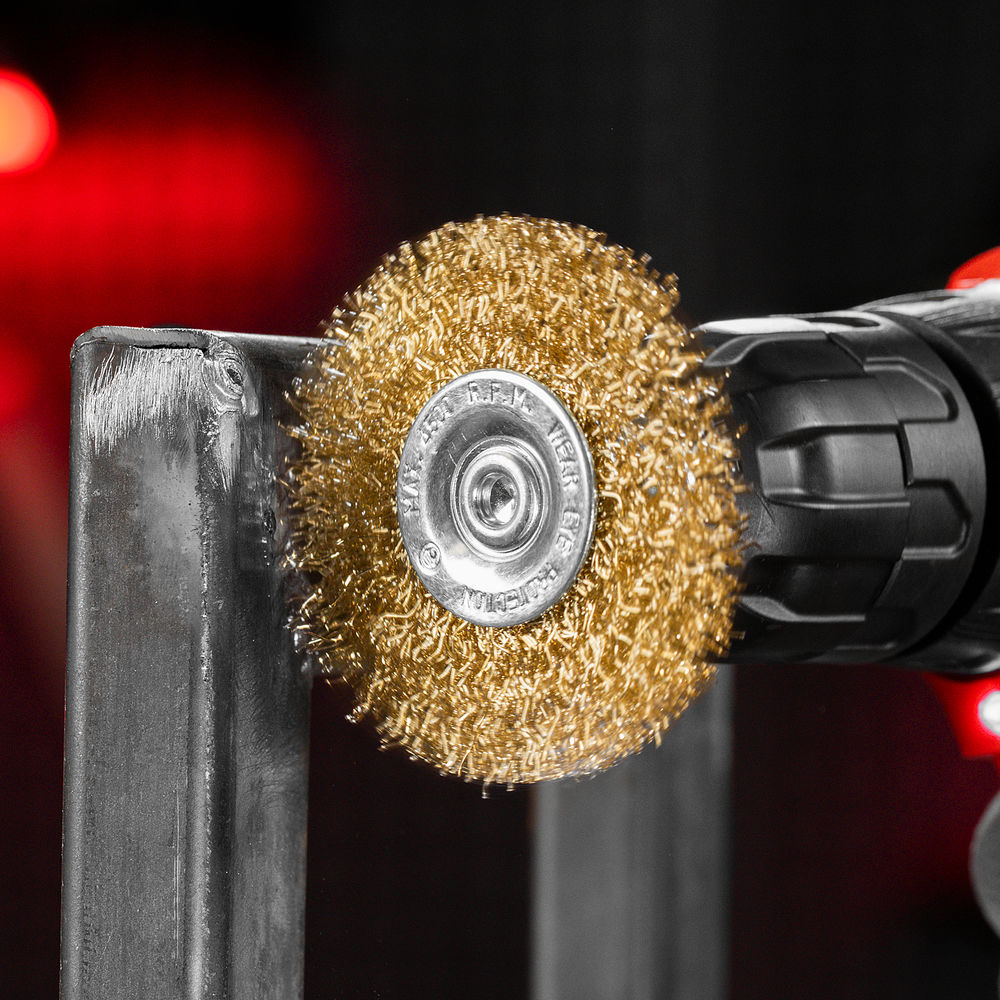 Набор щеток для дрели, 3 шт, 1 плоская, 65 мм, 50 мм чашка, ручная металлическая Matrix (74484)