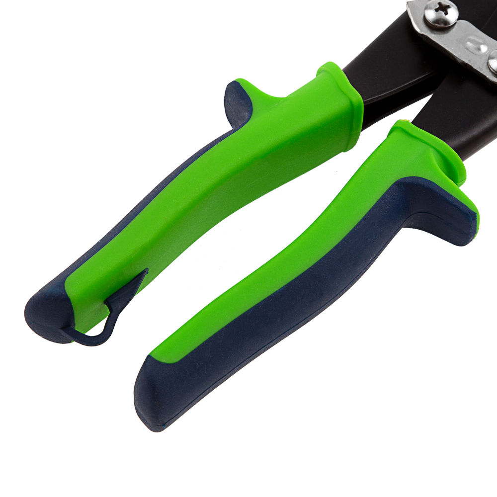 Ножницы по металлу, удлиненные, 285 мм, пряморежущие, двухкомпонентные обрезиненные рукоятки Сибртех (78339)