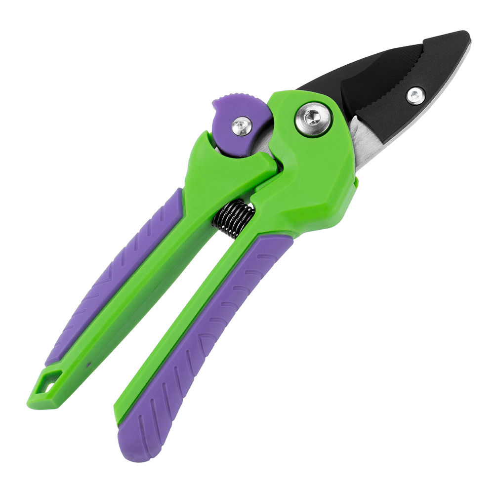 Секатор с наковальней, 210 мм, шестеренный привод, двухкомпонентные рукоятки, Palisad (60531)