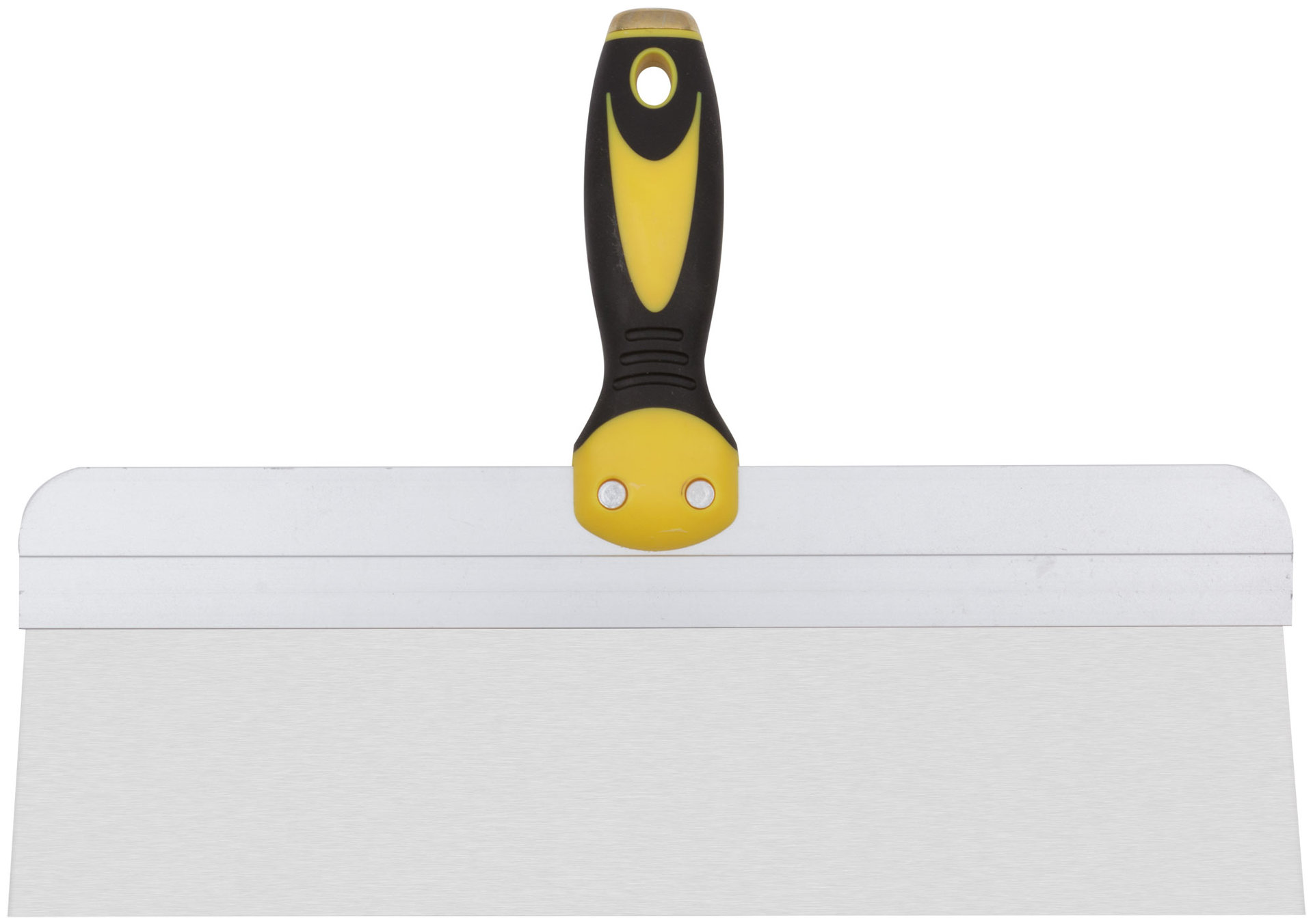 Шпатель фасадный нержавеющий Профи, прорезиненная ручка с метал.бойком 350 мм (06445)