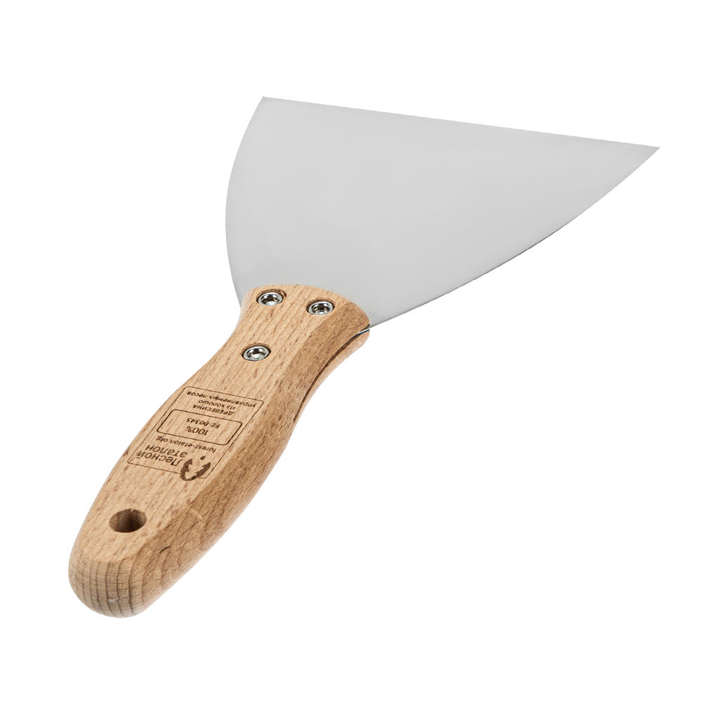 Шпательная лопатка из нержавеющей стали, 120 мм, буковая рукоятка, EFP Matrix (85618)