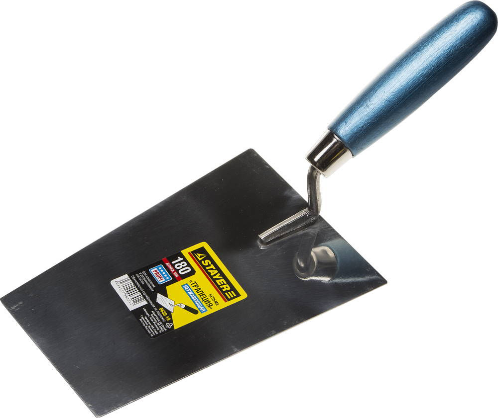 Кельма трапеция 180 мм, нержавеющее полотно, деревянная рукоятка Professional STAYER 0830-18