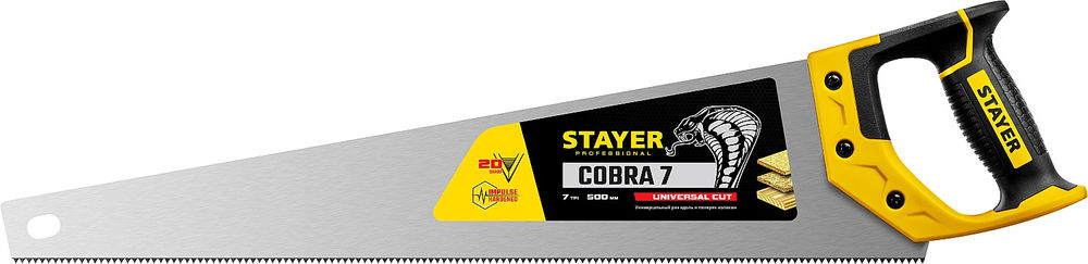 Ножовка универсальная Cobra 7, 500 мм STAYER Professional 1510-50_z02