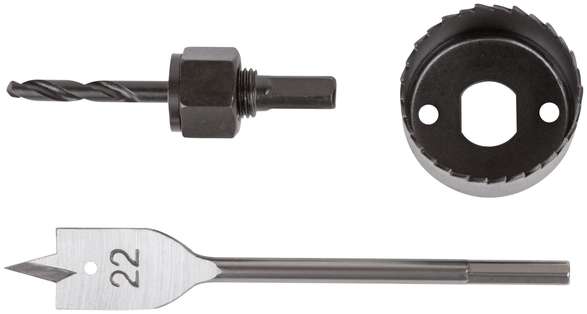 Сверла наборные для замков, набор 3 шт. (22/48 мм) (36348)