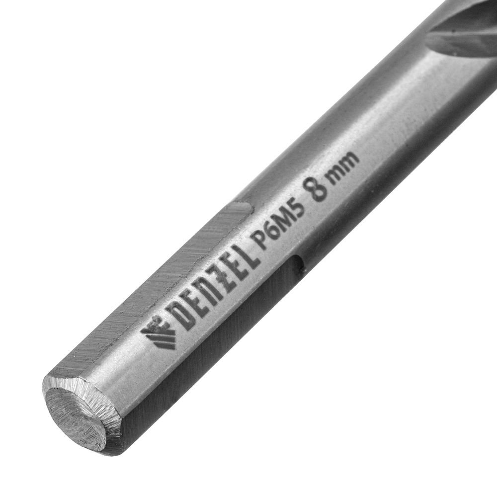 Сверло спиральное по металлу 8 x 117 мм, Р6М5, Golden Tip Denzel (718239)